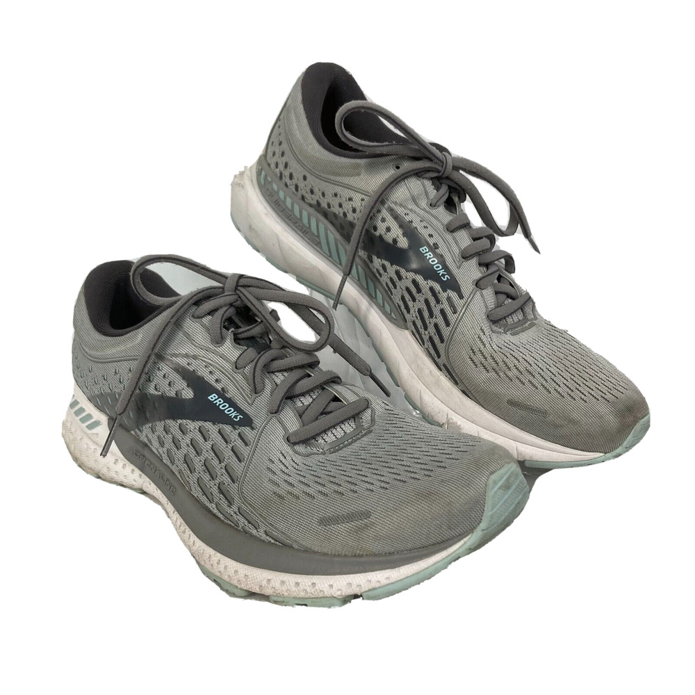 Brooks Sneakers Womens Sz 10.5‎ Gray Adrenaline GTS 21 Lace Up Running Shoes